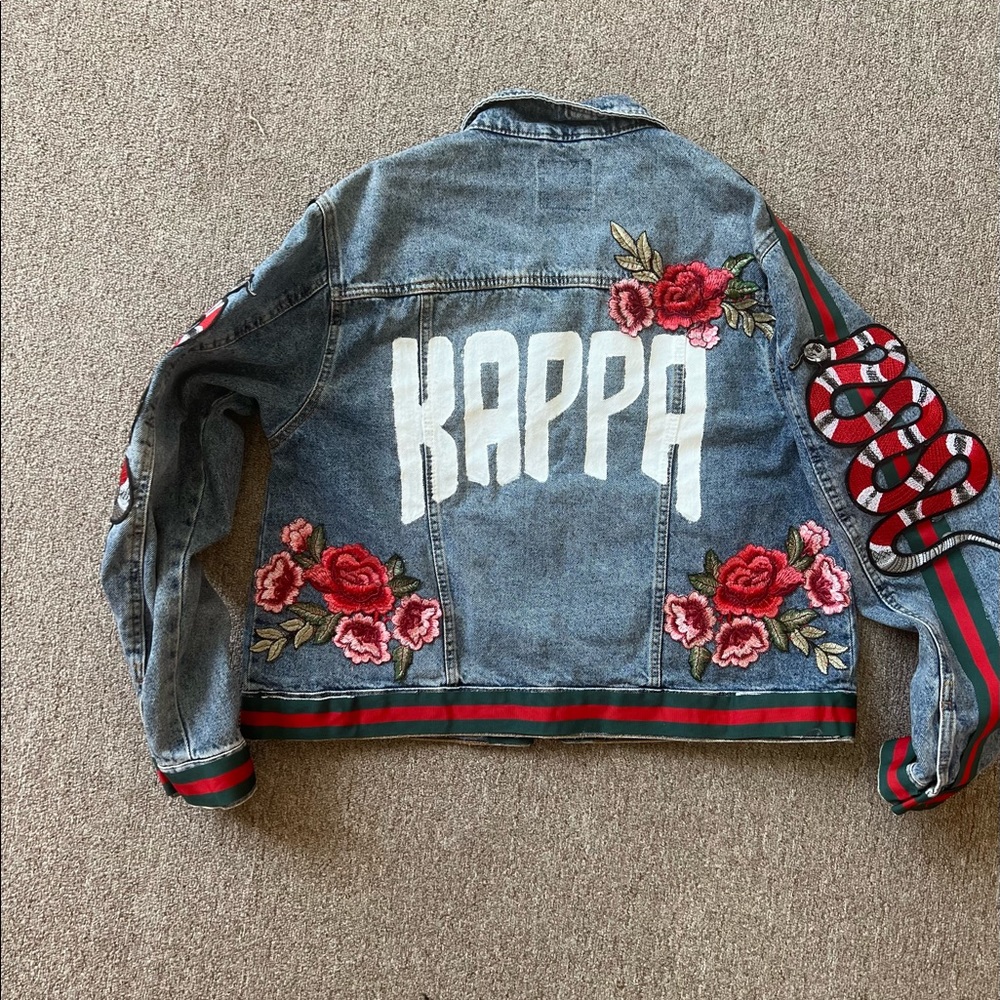 DENIM CO JEAN JACKET KAPPA SIZE 14 - Picture 4 of 5